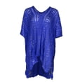 thumbnail image 1 of Mujeres Crochet Beach Dress Traje de baño Crochet Cover Up Bikini Traje de baño Azul Sunnimix Vestido de playa con cuello en V, 1 of 8