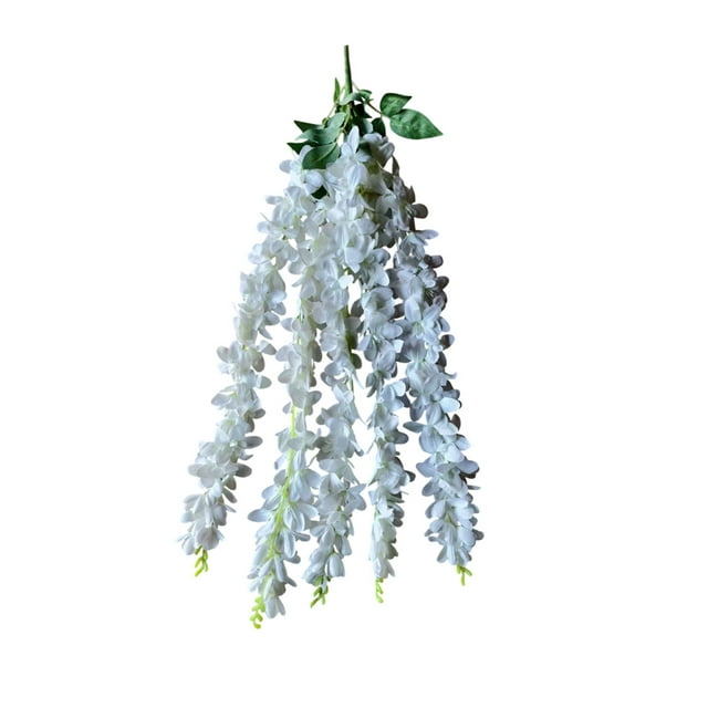 JilgTeok 3 Packs Artificial Wisteria Hanging Flowers Orchid Ceiling Flower Vines Strings Wedding Decorative Flowers Suitable for Wedding Home Office Arch Party Decoration 83cm