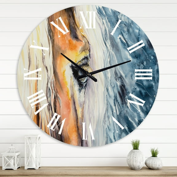 Designart 1 in Quartz Farmhouse Wall Clock