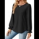 thumbnail image 1 of Camisas de Larga Abullonada para Mujer, Blusas Casuales, Blusas Elegantes, Túnicas, Moda de Otoño 2025, Conjuntos Holgados de Moda Negro XXL, 1 of 10
