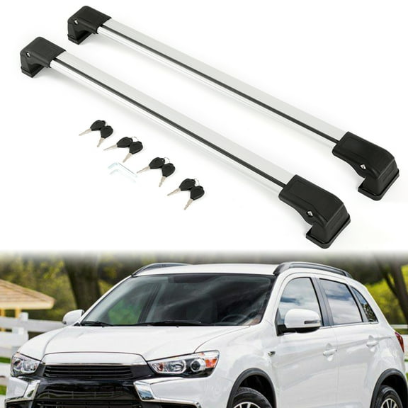 Kojem Roof Rack Cross Bar for Mitsubishi Outlander Sport ASX 2010-2021 Rooftop Luggage Carrier Cargo Racks Bag Carrier Silver