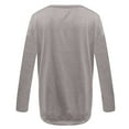 thumbnail image 4 of Women's Plus Size Long Short V-Neck Solid Color Casual Tops Blouse T-shirt, 4 of 5
