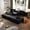Black, variant on YWEN Double Chaise Lounge Indoor, Oversized Boneless Couch, Plush Corduroy Floor Chair with Side Pocket, Adjustable Armrest, Upholstered Loveseat Sofa Bed for Living Room, Balcony