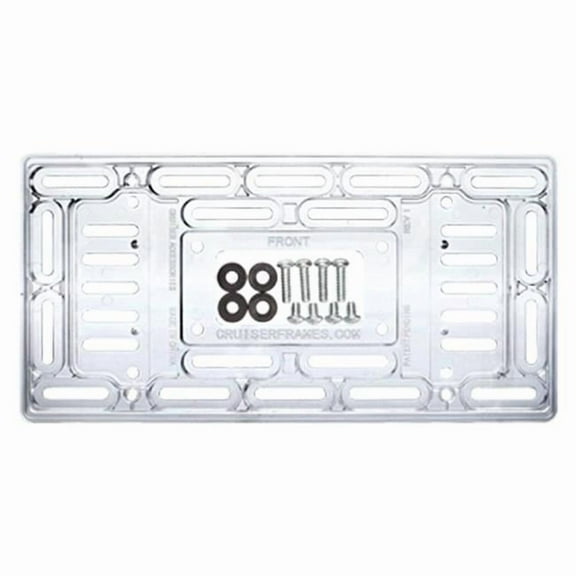 Cruiser Accessories  Universal License Plate Mount, Clear