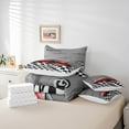 thumbnail image 6 of Homewish Red Racing Car 7-Piece Twin Bedding Sets,Checkerboard Race Flag Bedding Comforter Set,Red Gray Black Sheet Sets For Boys Kids,Ultra Soft Home Decor Reversible, 6 of 8