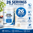 thumbnail image 2 of TheraLabs Grass-Fed Hydrolyzed Collagen Peptides Powder 26 Servings Type I & III Unflavored for Hair Nails Joints, 2 of 12