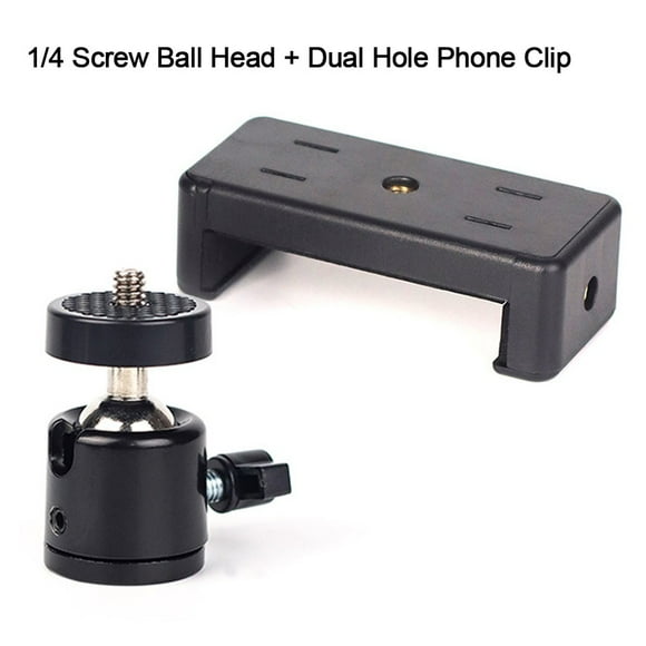 MYG Tripod Mount Smartphone Holder Clip Standard 1/4 Screw Ball Head Camera Bracket