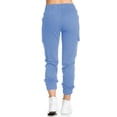 thumbnail image 4 of Pantalones cargo casuales para mujer, pantalones sueltos con cordón elástico de cintura media y bolsillo lateral, 4 of 6
