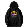 thumbnail image 1 of Women's Long Sleeve Hoodie Pullover Sweatshirt with Pockets Purple Car Graphic ' DRAG RACING ' Design Relaxed Fit, 1 of 7