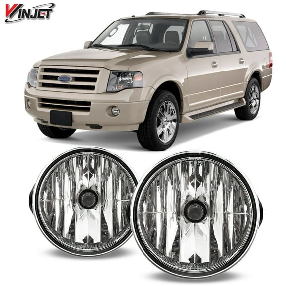 Winjet Halogen Clear Lens Fog Lights Pair Set for 2007-2014 Ford Expedition