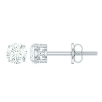 Rosec Jewels Half Carat Lab Diamond Earrings (4 mm, EF-VS Quality) - Stud Earrings Unisex - Ready to Gift, 925 Sterling Silver