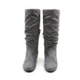 thumbnail image 3 of GJPBGK Women’s Boots Knee High Slouch Boots with Side Zipper Comfortable Pull-On Suede Flat Fall & Winter Fashion Boots, 3 of 9