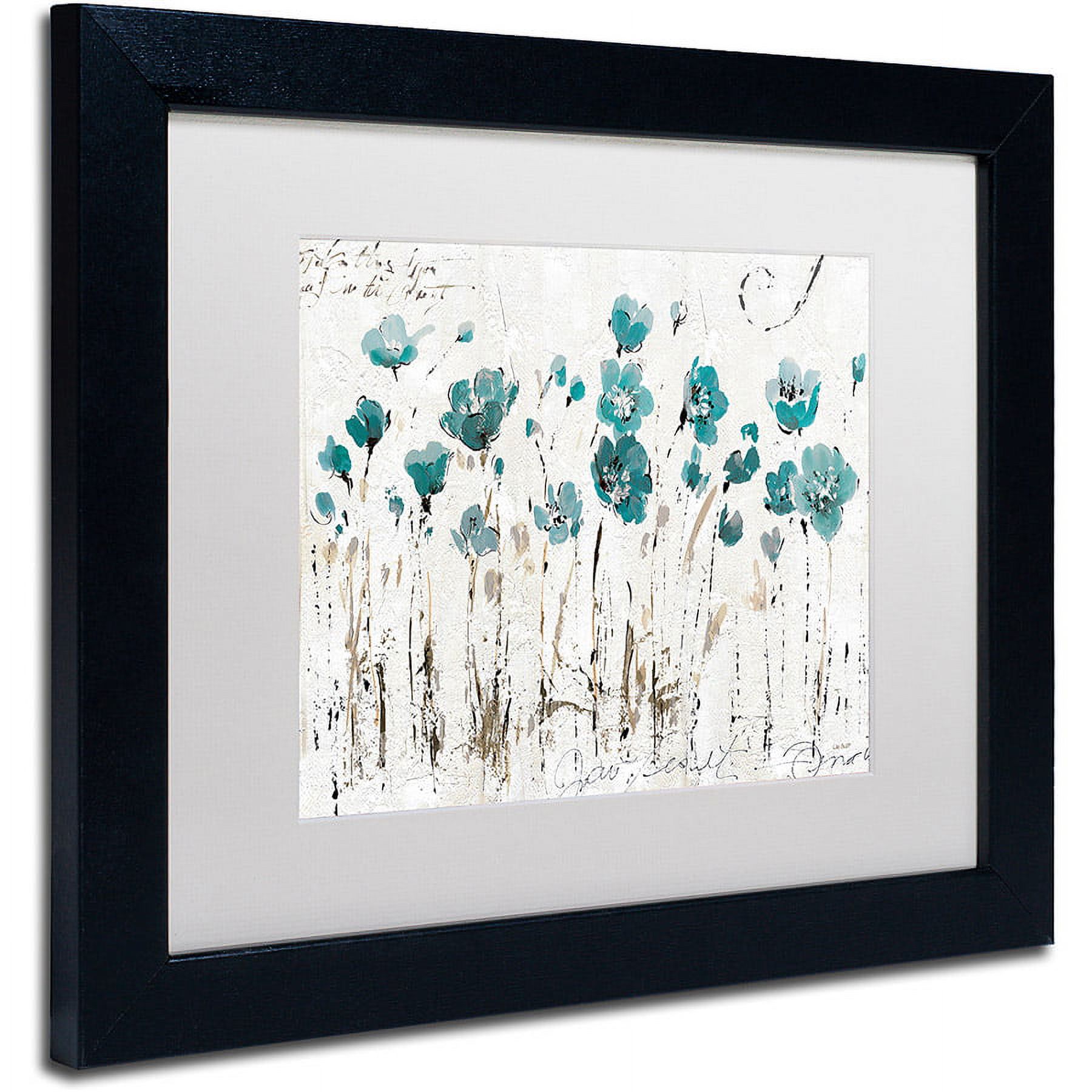 Trademark Fine Art "Abstract Balance VI Blue" Canvas Art by Lisa Audit, White Matte, Black Frame