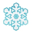 thumbnail image 1 of Vickerman M187812 17 Po. Ornement Flocon de Neige en Mousse 3D Turquoise et Blanc, 1 of 2