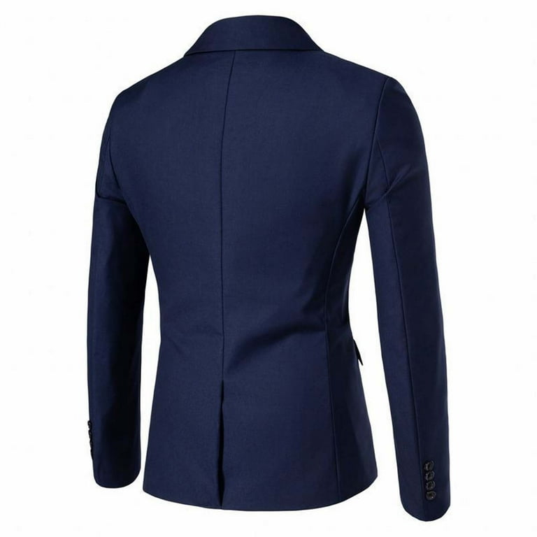 safuny Slim Blazer for Men Color Matching Sequin Suit, One Button