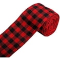 thumbnail image 5 of Red and Black Wired Edge Ribbon | 2.5” X 5 Yards | Wide Buffalo Plaid Design | Gingham Ribbon for Christmas Decoration 15' x 2 1/2 inch Wide, 5 of 7