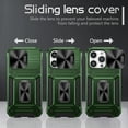 thumbnail image 6 of TECH CIRCLE Case for iPhone 15 Pro Back Cover with Magnetic Kickstand + Metal Ring Holder + Camera Cover, Shockproof Hybrid PC+TPU Covers [360° Rotating Bracket] [Corner Protection] - Dark Green, 6 of 8