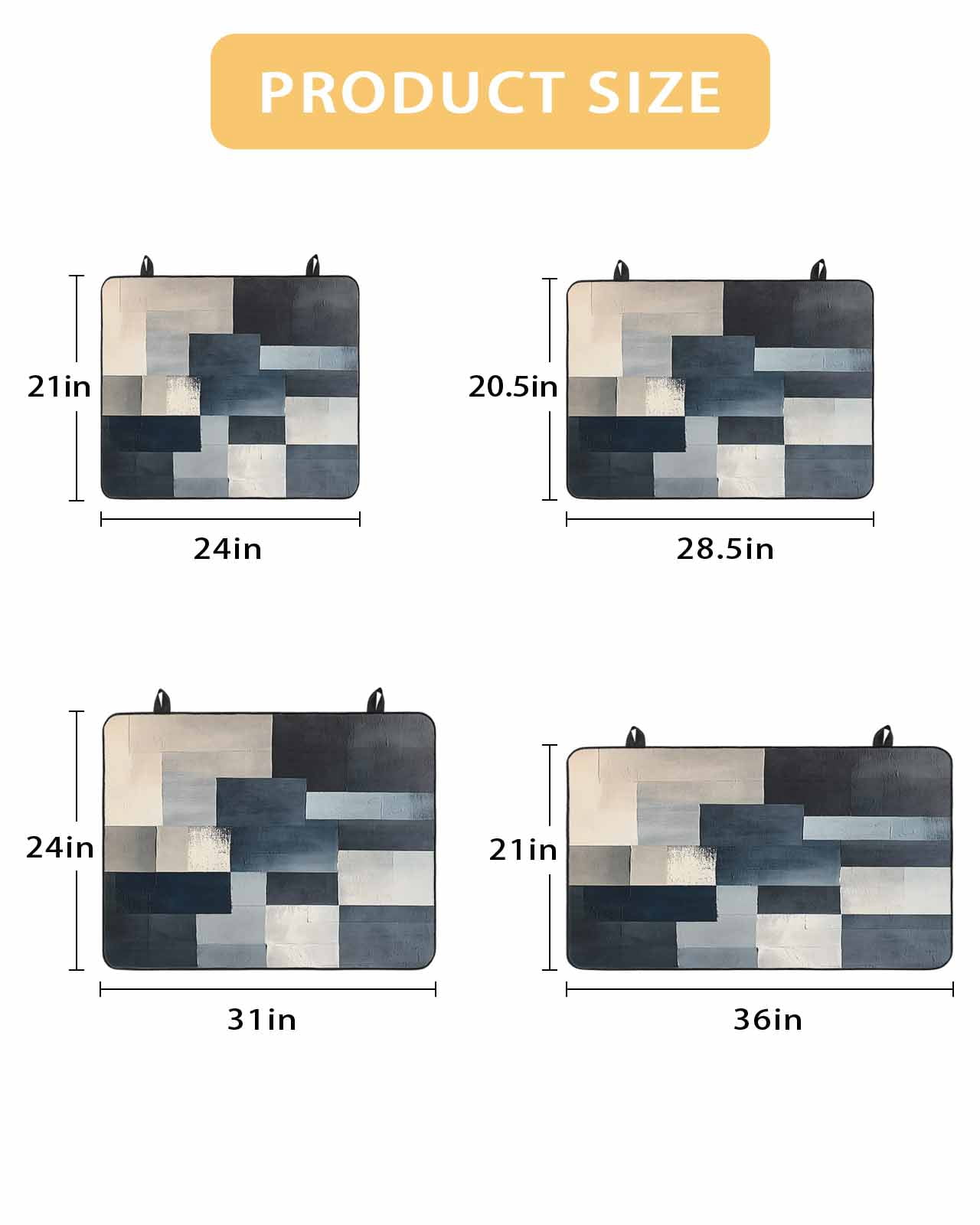 nqOlkjepod Large Induction Cooktop Protector Mat 24"x21", Vintage Oil Painting Stove Top Covers for Electric Stove, Farmhhouse Blue Black Beige Ombre Stove Burner Cover Mats, Glass Top Stove Cover