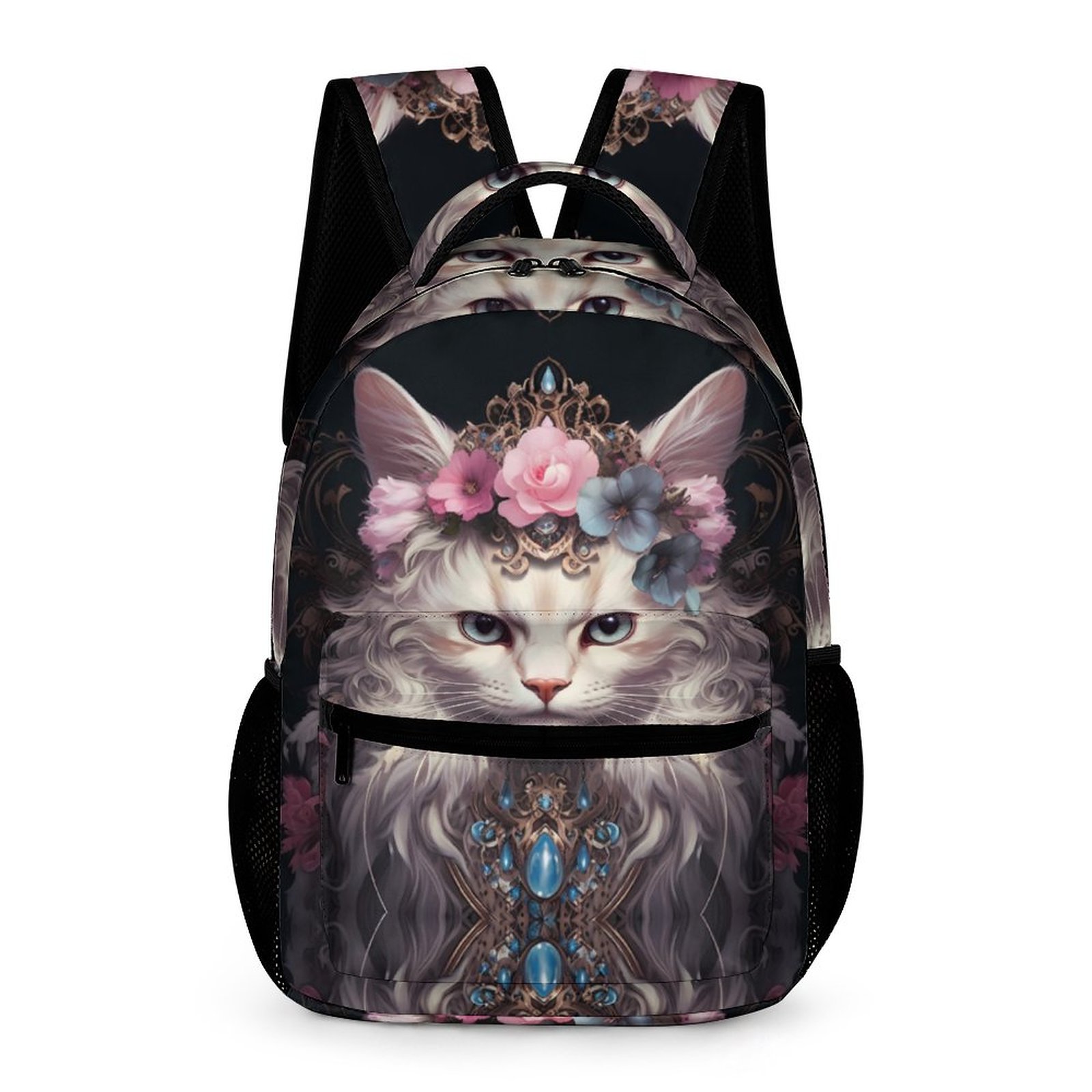 JINMUZAO Cat Pattern Backpack for Girls and Boys with Adjustable