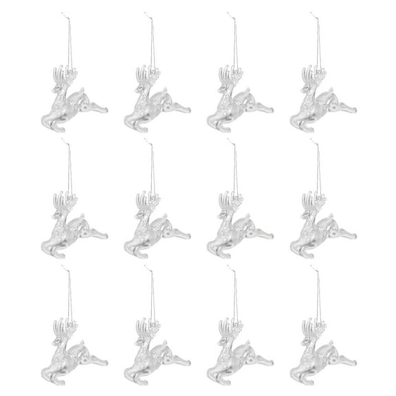 Christmas Tree Topper Set with 12 Plastic Pieces, 6.5 Inches Each, Festive Holiday Decorations for Christmas Trees and Home