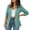 Mint Green, variant on 3/4 Sleeve Blazer for Women, Ruched Open Front Casual Fashion Outerwear Mint Green S