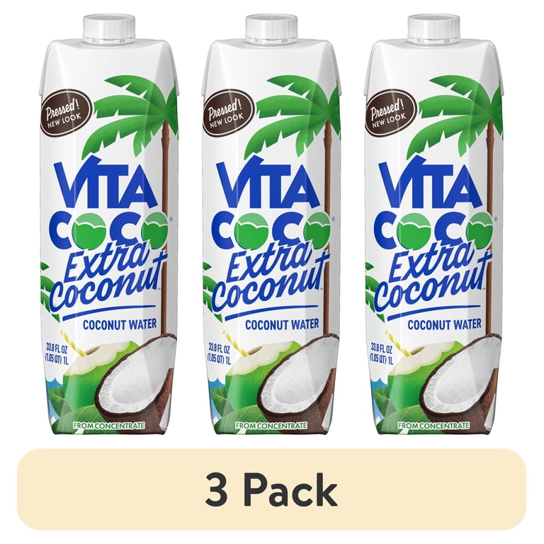 Vita Coco Extra Coconut Coconut Water, 1 Liter, 3 Pack photo 1