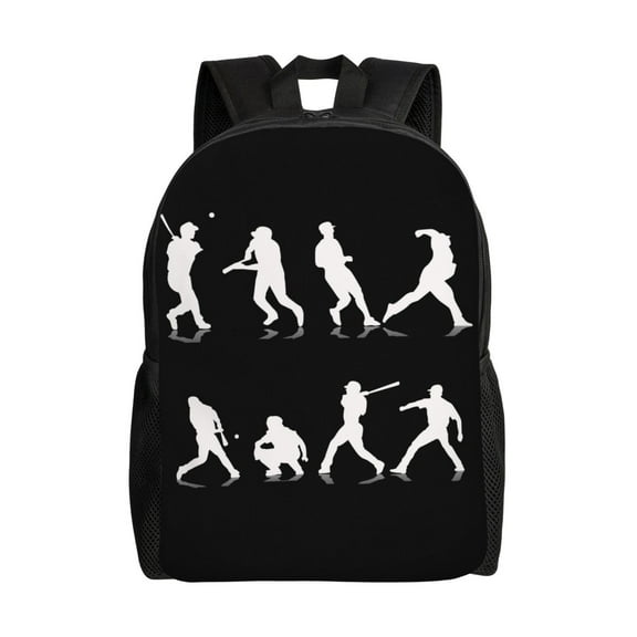 Men Women Baseball Players Laptop Backpack For Outdoor Camping Travel Daypack Casual Bag
