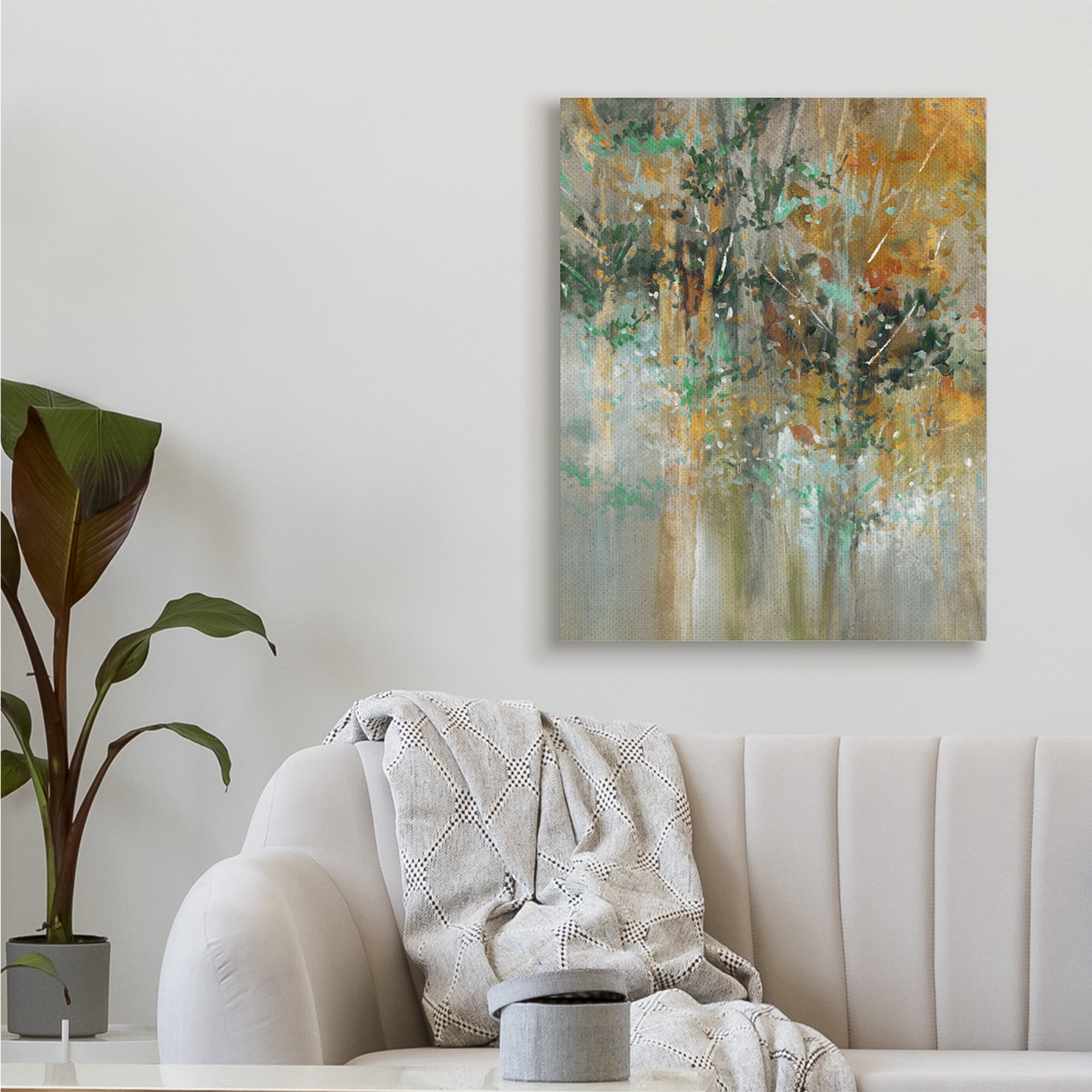 Stupell Industries Magical Woods Landscape Surreal Trees Green Leaves,30 x 40,Designed by K. Nari