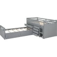 thumbnail image 3 of Gray Twin Loft And Platform Bed - Ideal For Bedroom Organization Small Spaces, 3 of 7