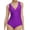 Purple, variant on Women’s One Piece Swimsuits V Neck Swimwear Ruched Tummy Control Bathing Suit US Small, Purple