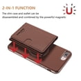 thumbnail image 2 of Allytechgroup Wallet Case for iPhone 8 Plus/7 Plus, RFID Blocking PU Leather Stand Phone Shell with Credit Card Slot Shockproof Protective Back Cover for iPhone 8 Plus/7 Plus Women Men, Brown, 2 of 8