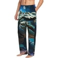 thumbnail image 6 of Salouo Starry Sky Colorful Crocodile A Print Pajama Pants for Men, Lounge Pants Elastic Waistband Casual Men's sleepwear Loungewear Sleep Pajama Pant -Medium, 6 of 7