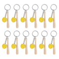 thumbnail image 1 of 12pcs Wooden Baseball With Mini Baseball Keychain Softball Keyring Sports Keychain For Team Gifts, 1 of 5