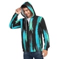 thumbnail image 6 of Black Green Graffiti Men’s Hoodies Sweatshirt with Full Zip Pockets Fleece Jackets, 6 of 8