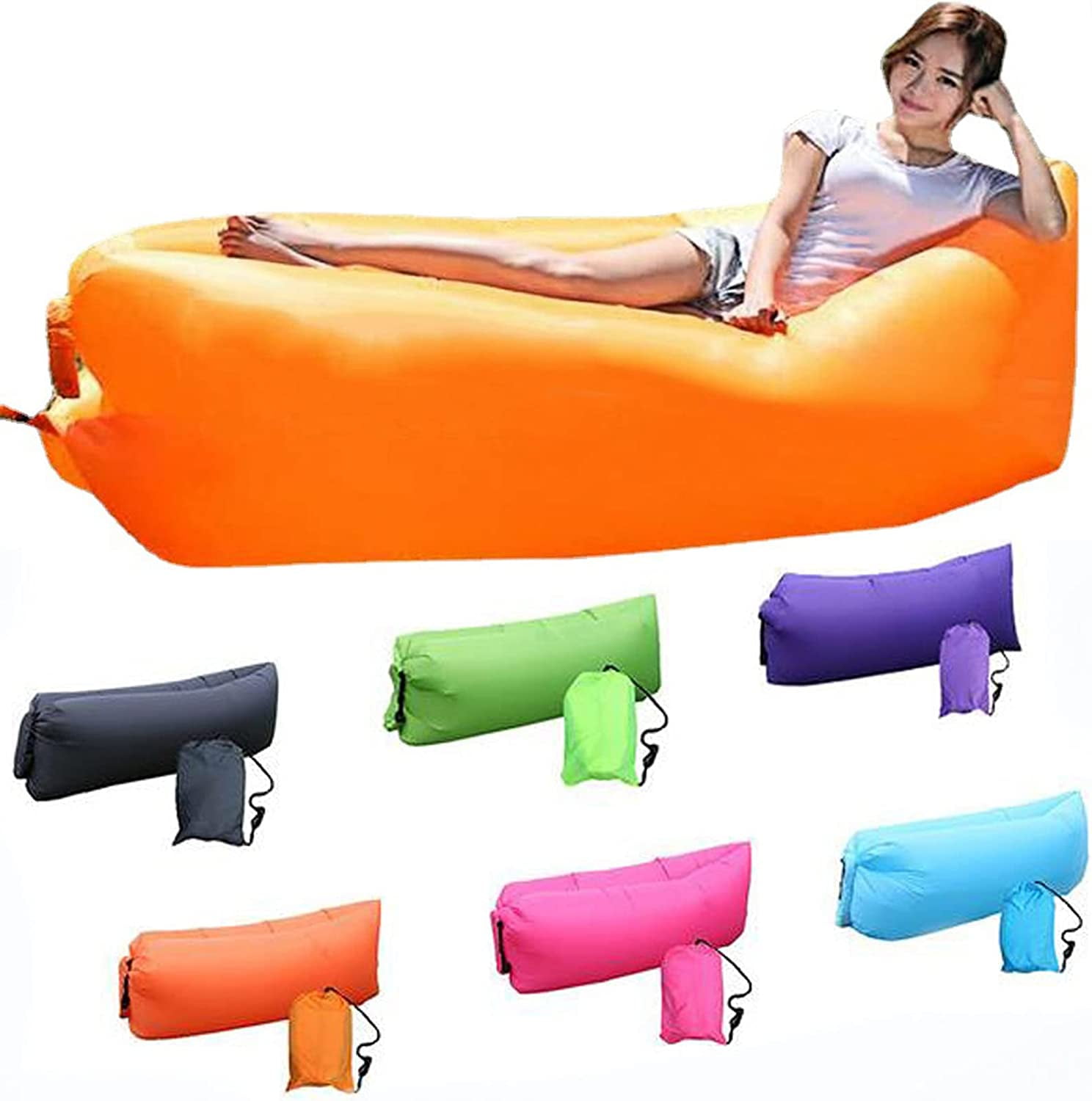Inflatable Lounger Air Sofa Portable,Waterproof AntiAir Leaking
