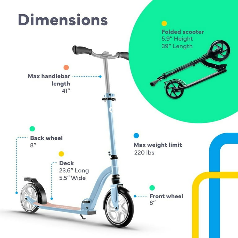 LaScoota Kick Scooter for Adults & Teens. Perfect for Ages 8-14
