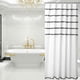 thumbnail image 5 of Elegante cortina de ducha de poliéster en blanco y negro, 180 x 180 cm, mejora la estética de tu baño, resistente al agua y al moho, 5 of 8