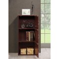thumbnail image 3 of Hodedah Armoire de Rangement Fermée pour la Maison à 3 Tablettes, Mahogany, 3 of 5