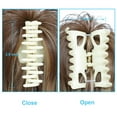 thumbnail image 4 of Messy Bun Hair Piece Claw Clip in Hair Buns Hair Piece for Women Straight Short High Ponytail Extension Tousled Updo Faux Hair Bun Scrunchies for Women and Girls (Brown Mix Ash Blonde), 4 of 6