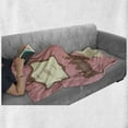 thumbnail image 6 of Bridal Shower Soft Flannel Fleece Blanket, Wedding Dress with Flowers and Vanity Swirl Backdrop Celebration, Cozy Plush for Indoor and Outdoor Use, 50" x 70", Coral Brown and White, by Ambesonne, 6 of 6
