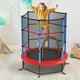 Gymax Trampoline 55'' pour Enfant Tout-Petit Trampoline de Loisirs avec Filet de Protection Marine – image 4 sur 10
