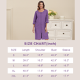 thumbnail image 7 of EA'S SECRET Women's Lightweight 100% Cotton Mid-Length Robe Zip Front Bathrobe 3/4 Sleeve Spa Kimono Robe Bridesmaid Bride Party Robes Sleepwear Bath Robes with Pockets(Purple,L), 7 of 7
