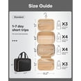 thumbnail image 3 of HOTOR Toiletry Bag, Waterproof Hanging Organizer for Travel Size Toiletries, Makeup & Cosmetic Bag for Women & Men, 11'' x 3.2'' x 8.9'', Black, 3 of 8