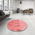 thumbnail image 4 of Ahgly Company Machine Washable Indoor Square Transitional Light Salmon Pink Area Rugs, 3' Square, 4 of 7