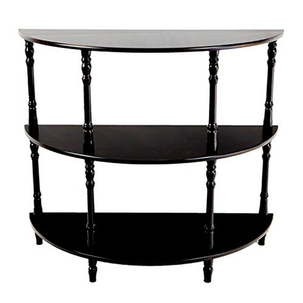 Amazing Buys 3 Tier Shelf Half Moon Console Table in A Cherry