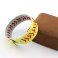 thumbnail image 2 of Leather Baseball Seam Bracelet Team Gamewear Kaychain Bag Pendant Car Key Chain, 2 of 3