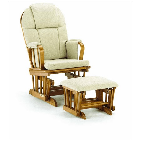 Shermag Glider and Ottoman Set-Finish:Pecan