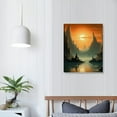 thumbnail image 3 of Nawypu Mystic Lunar Canvas Wall Art | Serene Moon Landscape Print for Bedroom and Living Room Decor | Aesthetic Minimalistic Home Artwork | Trendy, Classy, and Calming Design by, 3 of 4