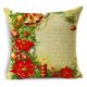 thumbnail image 1 of Fundas de almohada navideñas de bienvenida para sofá, decoración del hogar, Bolas brillantes doradas, Poinsettia, 40 cm, 45 cm, 50cm, 1 of 4