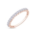 thumbnail image 4 of 1.89 CT 7.5MM Round Cut Lab Created Moissanite Diamond Engagement Wedding Solitaire Ring with Band 14K Rose Gold Over Sterling Silver (1.89 Cttw)- 8, 4 of 7